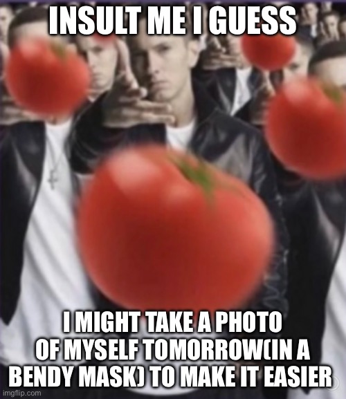 Boo you stink | INSULT ME I GUESS; I MIGHT TAKE A PHOTO OF MYSELF TOMORROW(IN A BENDY MASK) TO MAKE IT EASIER | image tagged in boo you stink | made w/ Imgflip meme maker