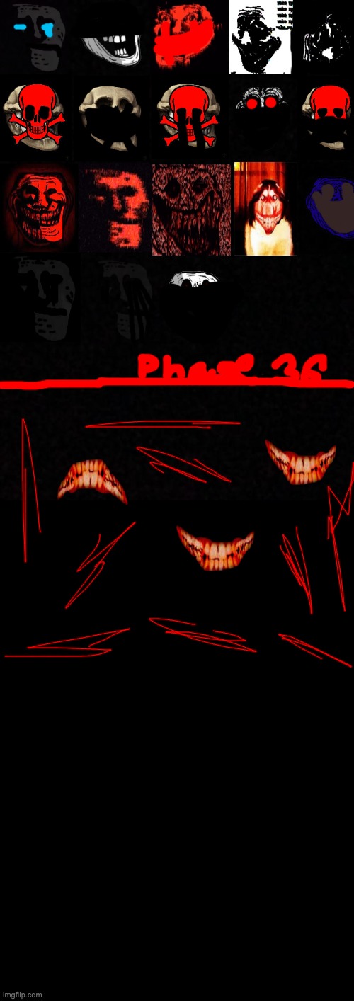 Trollface becoming uncanny phases 19-36 (thewinningson) | image tagged in blank,mr incredible becoming uncanny,troll face,trollface,trollge | made w/ Imgflip meme maker