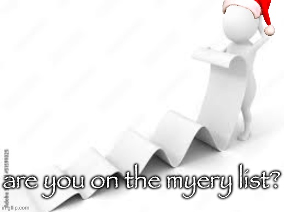 are you on the myery list? Blank Meme Template