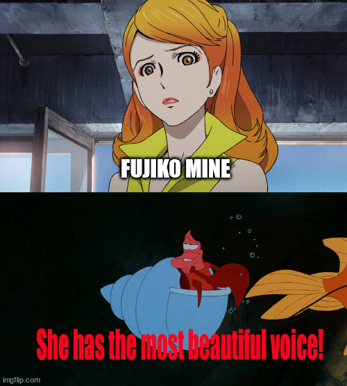 Fujiko mine voice meme Blank Meme Template