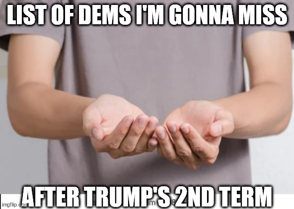 Even these people's  mother  won't  miss  them! | LIST OF DEMS I'M GONNA MISS; AFTER TRUMP'S 2ND TERM | image tagged in democratic party,donald trump,second term,list | made w/ Imgflip meme maker