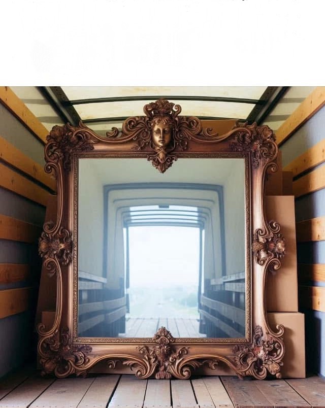 Antique mirror in a moving van Blank Meme Template