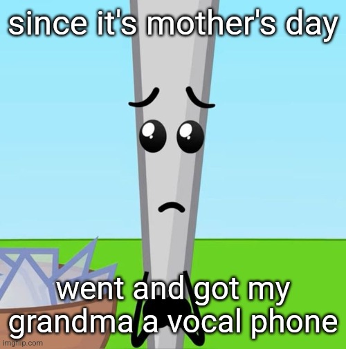 The silly | since it's mother's day; went and got my grandma a vocal phone | image tagged in the silly | made w/ Imgflip meme maker