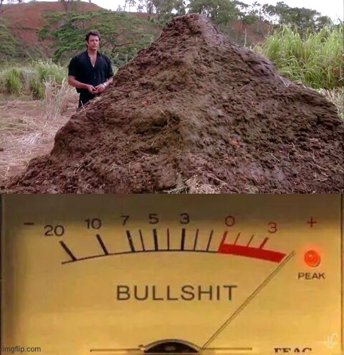 image tagged in big pile of bullshit,bullshit meter | made w/ Imgflip meme maker