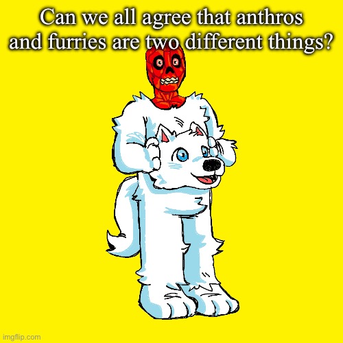 You see, the template is ironic as a analog horror monster would not wear a fursuit. | Can we all agree that anthros and furries are two different things? | image tagged in vita mimic furry | made w/ Imgflip meme maker