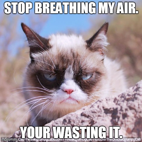 STOP BREATHING MY AIR. YOUR WASTING IT. | made w/ Imgflip meme maker