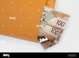 Envelope full of Canadian Cash Blank Meme Template