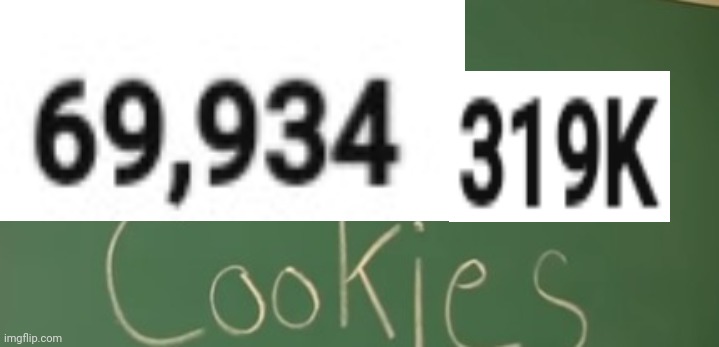 69934000 COOKIES | image tagged in sml,cookies | made w/ Imgflip meme maker