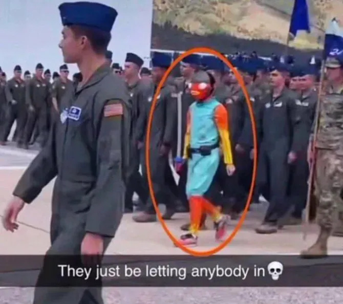 They just be letting anybody in Blank Meme Template