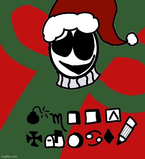 More fanart from V. Translation: “MERRY X-MAS!” | image tagged in gaster,christmas,undertale,fanart | made w/ Imgflip meme maker