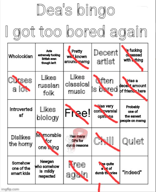 Do I have ops? | image tagged in dea's bingo | made w/ Imgflip meme maker