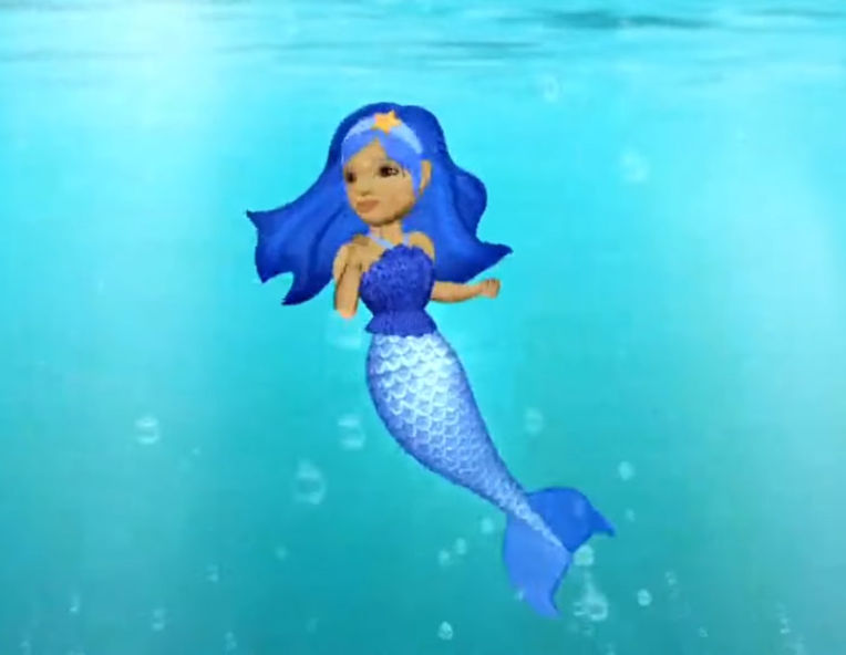 blue mermaid Blank Meme Template