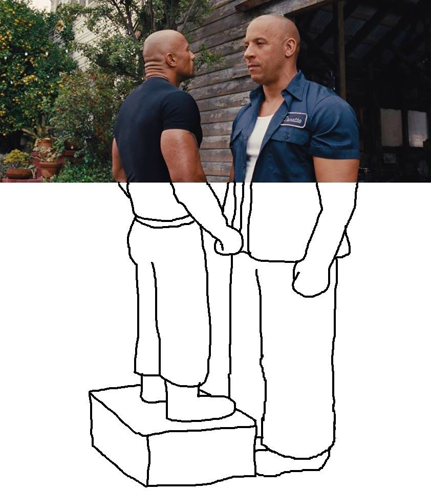 Vin diesel vs the rock Blank Meme Template