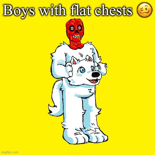 Bait or real, you decide. | Boys with flat chests 🥴 | image tagged in vita mimic furry | made w/ Imgflip meme maker