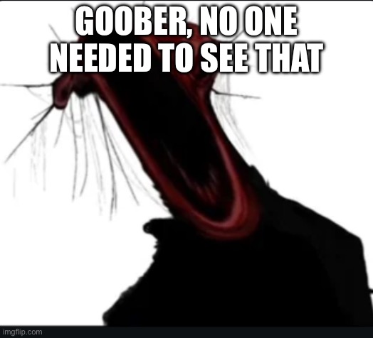 When I’m talking but I get testicular torsion | GOOBER, NO ONE NEEDED TO SEE THAT | image tagged in when i m talking but i get testicular torsion | made w/ Imgflip meme maker