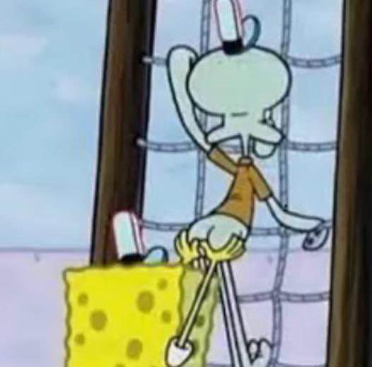 Helping Squidward Blank Meme Template