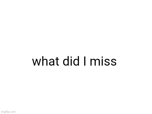 what did I miss | made w/ Imgflip meme maker