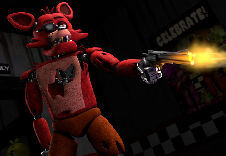 foxy gun Blank Meme Template