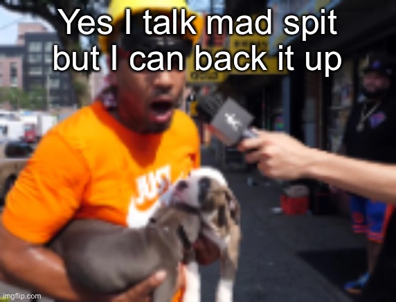 bingbong | Yes I talk mad spit but I can back it up | image tagged in bingbong | made w/ Imgflip meme maker