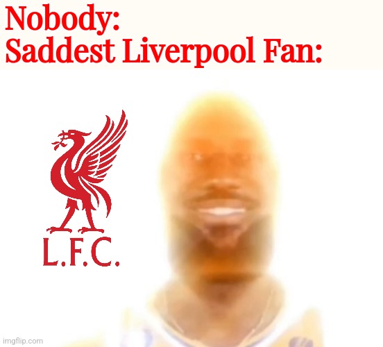 Tottenham-L.F.C. 3:6 | Nobody:
Saddest Liverpool Fan: | image tagged in the bronze age,liverpool,premier league,tottenham,footy,sports | made w/ Imgflip meme maker