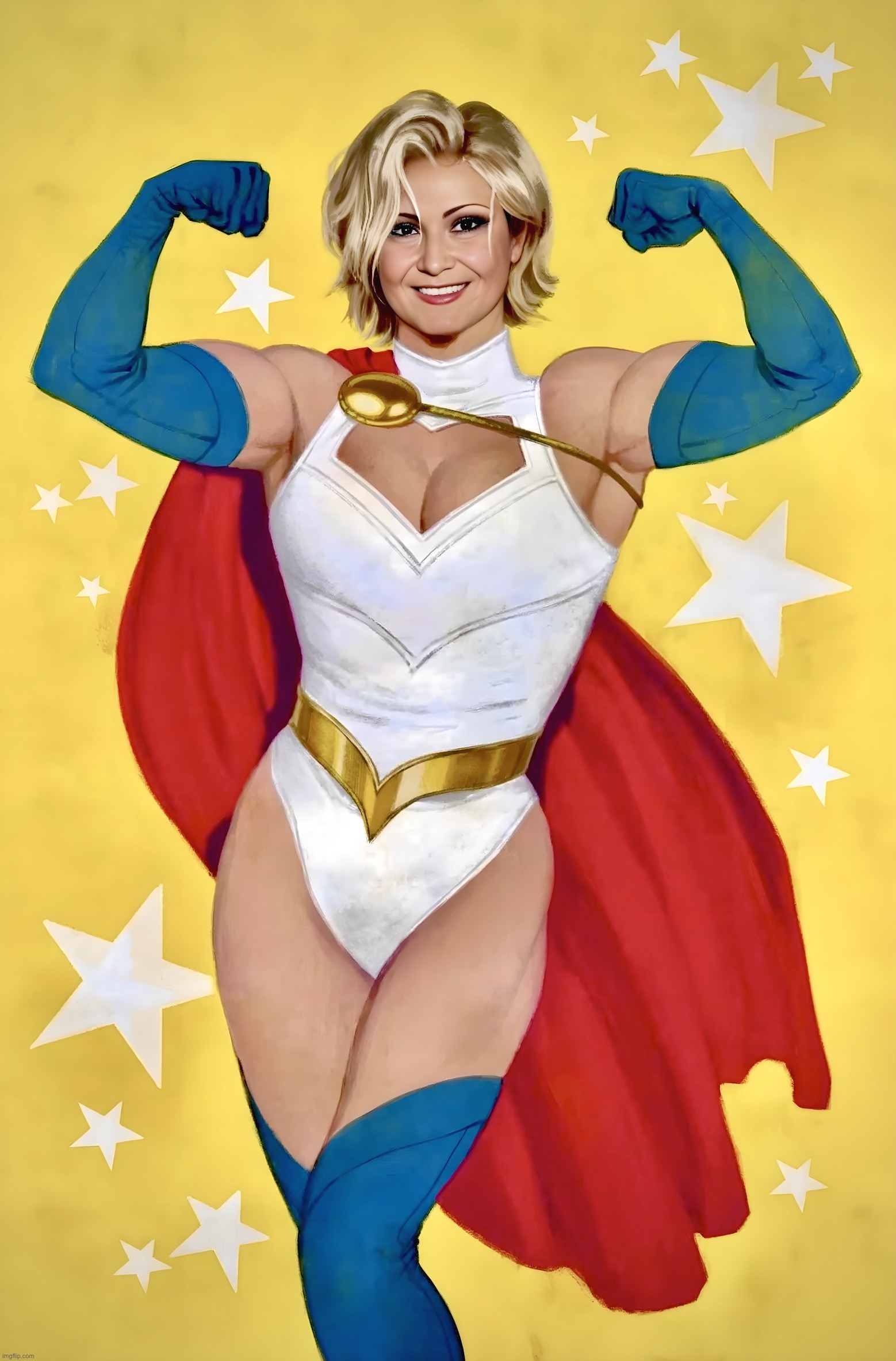 Power Woman | image tagged in supergirl,superhero,dc comics,clone,memes,retro | made w/ Imgflip meme maker