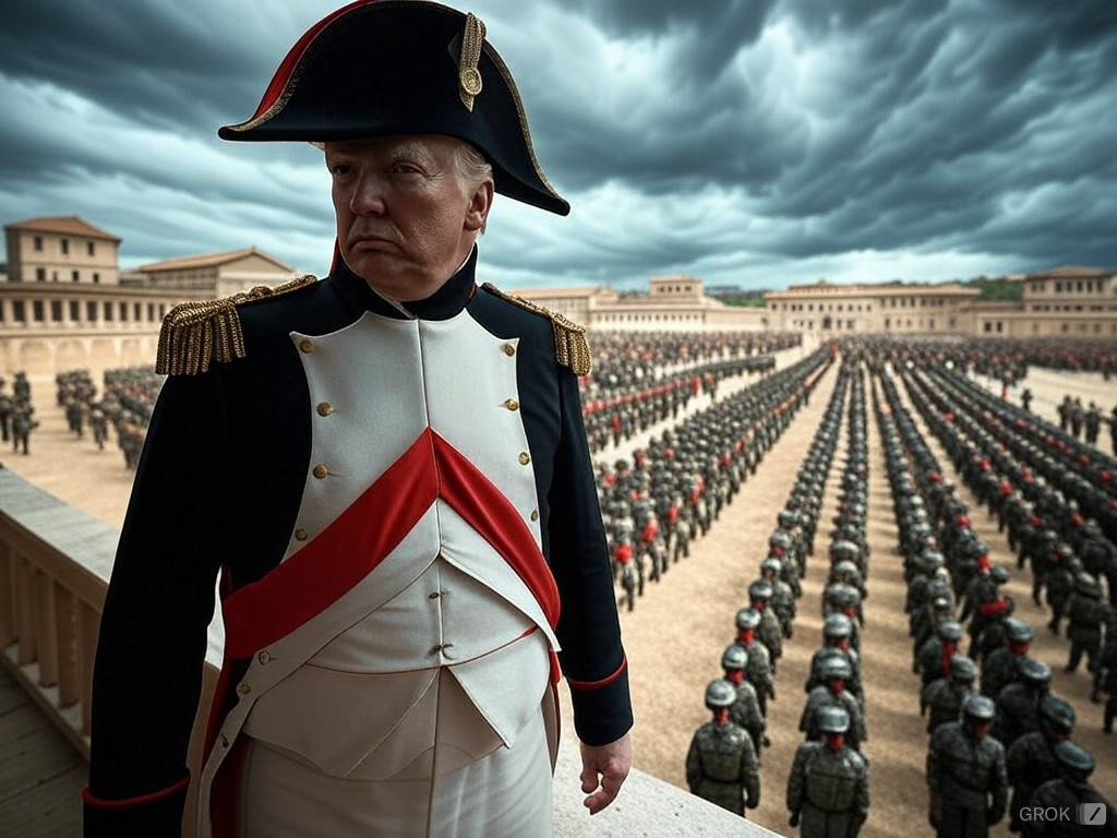 High Quality Donald Trump Napoleon Military parade Blank Meme Template