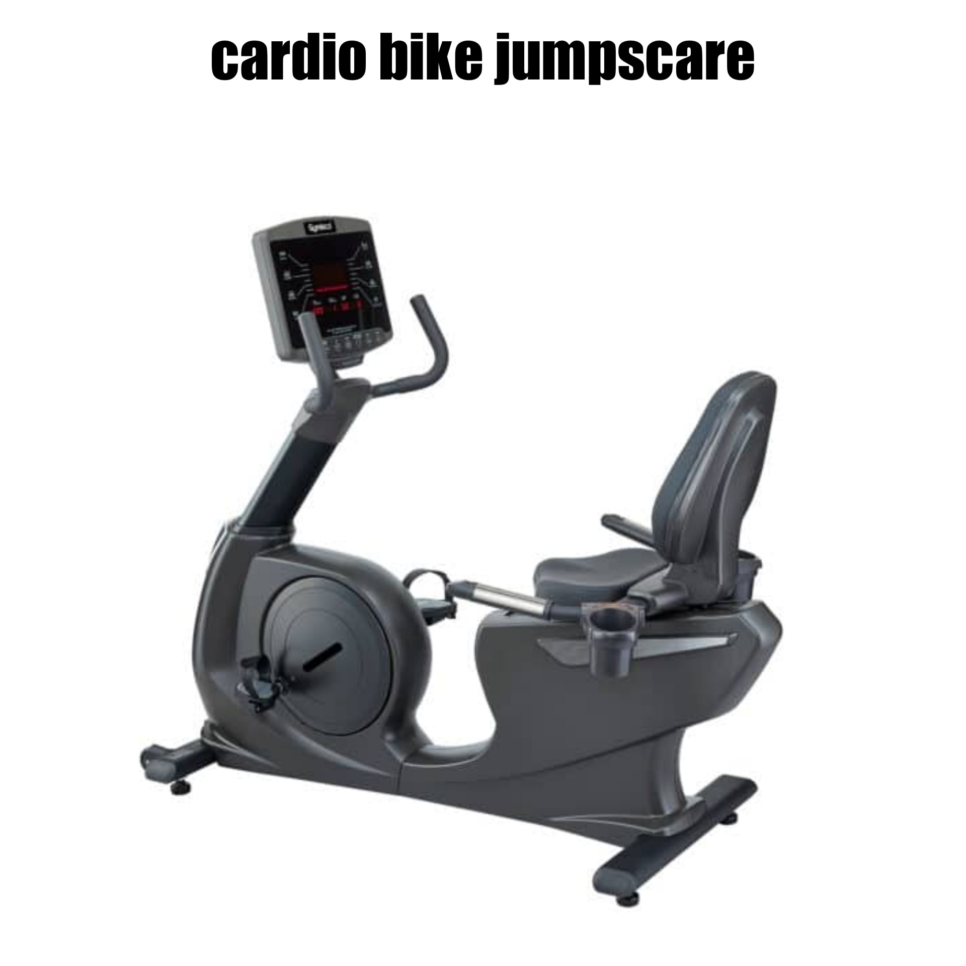 cardio bike jumpscare Blank Meme Template