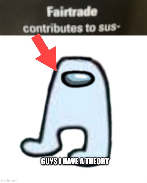 GUYS I HAVE A THEORY | image tagged in amogus | made w/ Imgflip meme maker