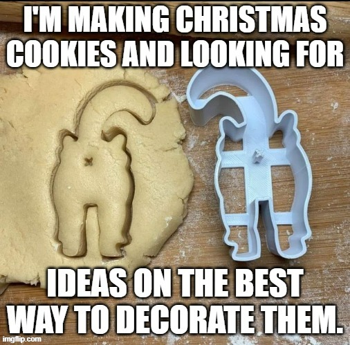 memes by Brad - I'm making cat Christmas cookies and need ideas - humor - | image tagged in cats,kittens,cookies,christmas,baking,funny | made w/ Imgflip meme maker