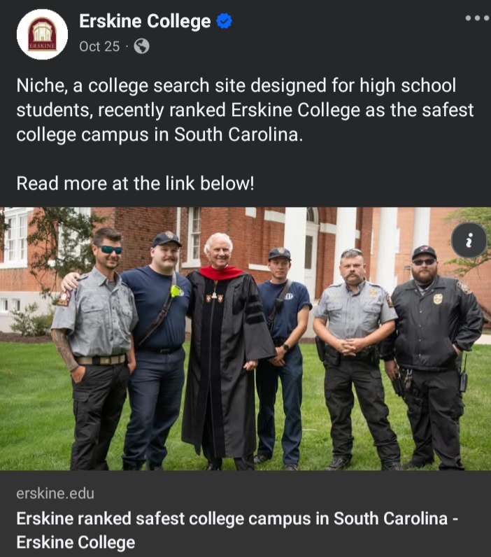 Erskine College is a joke Blank Meme Template