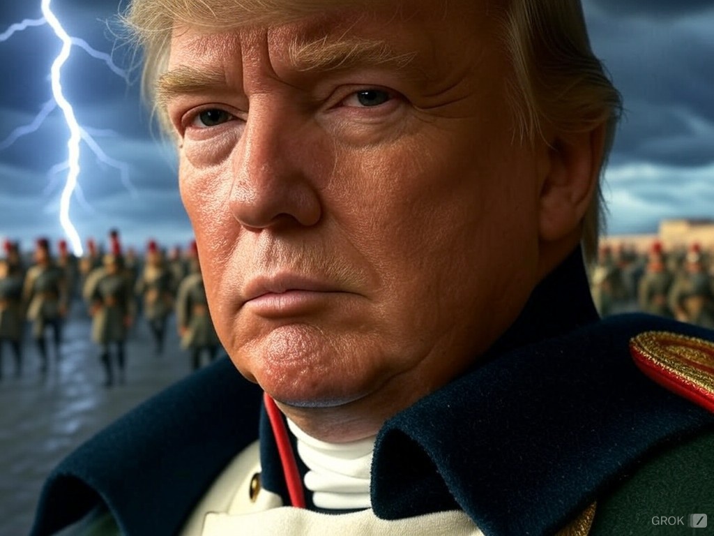 High Quality Emperor Trump Napoleon Parade troops Blank Meme Template