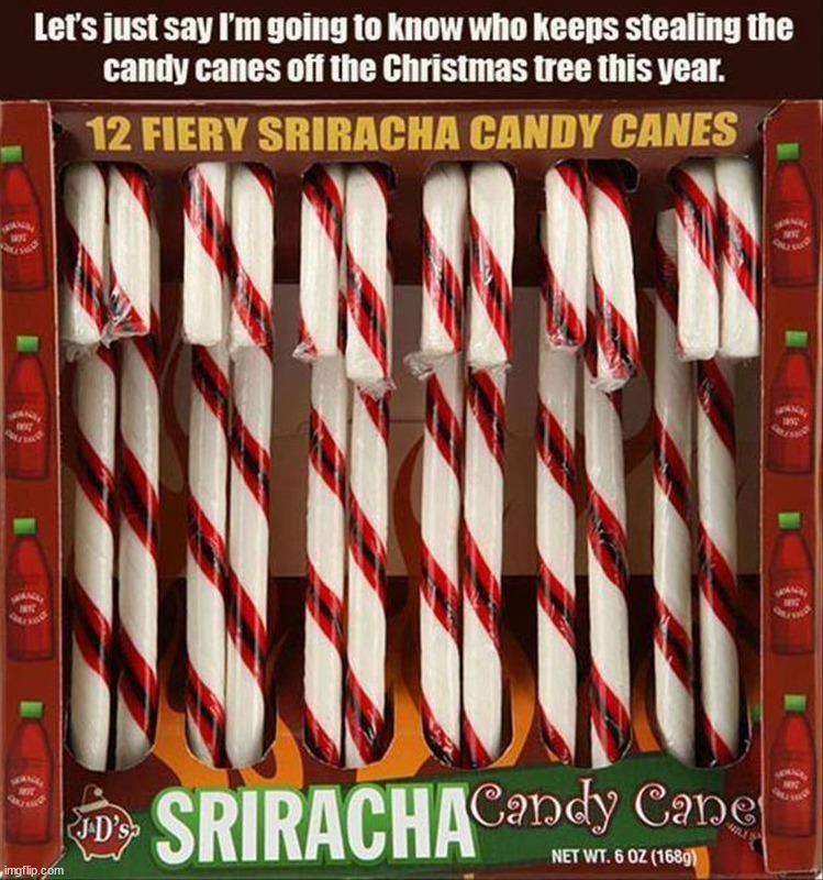 A little Chistmas trick | image tagged in candy cane | made w/ Imgflip meme maker