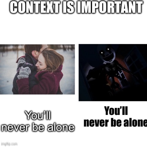 Context | image tagged in five nights at freddy's | made w/ Imgflip meme maker