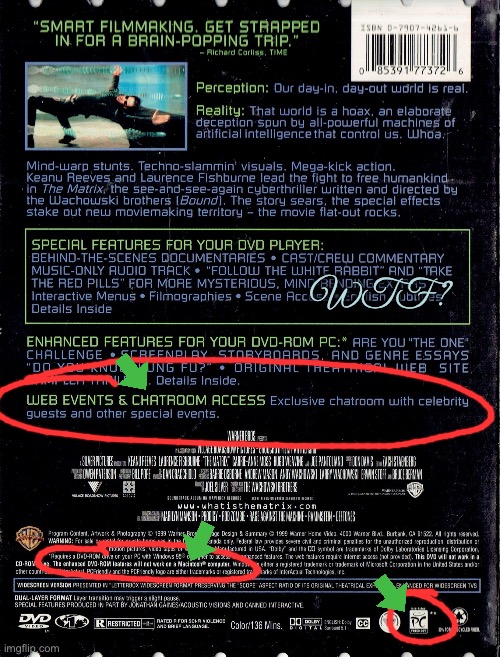 Fix the DVD-ROM Issue - The Matrix (1999) | WTF? | image tagged in the matrix,warner bros,warner bros discovery,dvd,keanu reeves,movie | made w/ Imgflip meme maker