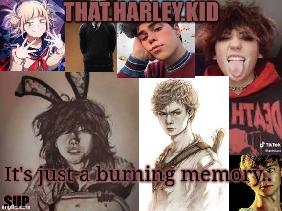 harley temp 2.0 | It's just a burning memory.. | image tagged in harley temp 2 0 | made w/ Imgflip meme maker