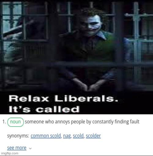 Relax liberals | image tagged in relax liberals | made w/ Imgflip meme maker