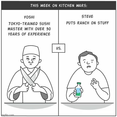 Kitchen Wars | image tagged in comics | made w/ Imgflip meme maker