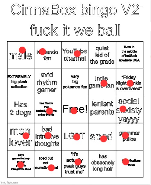 CinnaBox bingo 2 | image tagged in cinnabox bingo 2 | made w/ Imgflip meme maker