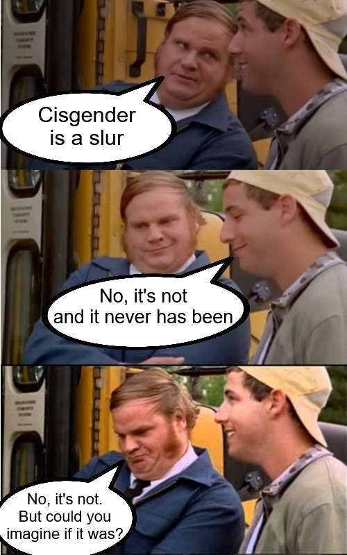 From One Cis to Another: Grow Up | Cisgender is a slur; No, it's not and it never has been; No, it's not.
But could you imagine if it was? | image tagged in billy madison,cis,cisgender | made w/ Imgflip meme maker