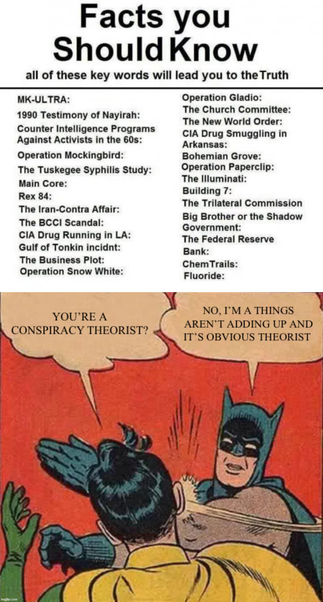 So many "Conspiracy Theories" | image tagged in conspiracy theories,add up,truth | made w/ Imgflip meme maker