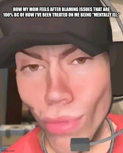 Bitch tf | HOW MY MOM FEELS AFTER BLAMING ISSUES THAT ARE 100% BC OF HOW I’VE BEEN TREATED ON ME BEING “MENTALLY ILL:” | image tagged in scout tf2 is slaying | made w/ Imgflip meme maker