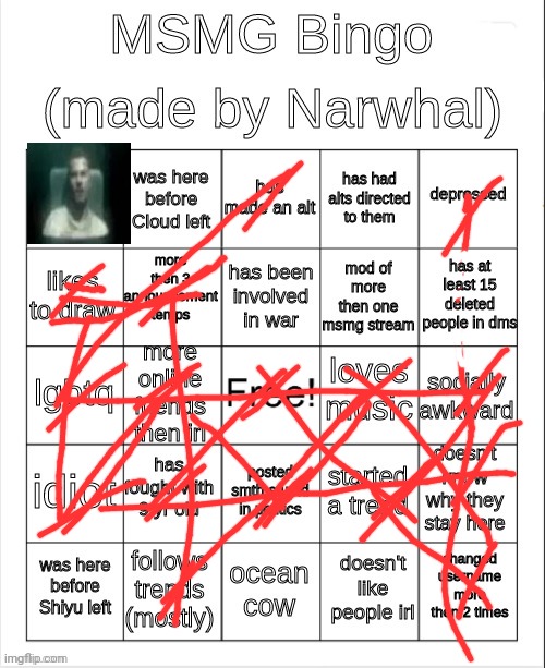 msmg bingo | image tagged in msmg bingo | made w/ Imgflip meme maker