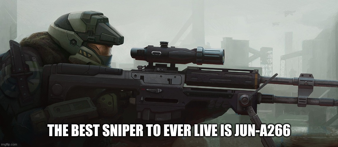 JUN snipe | THE BEST SNIPER TO EVER LIVE IS JUN-A266 | image tagged in jun snipe | made w/ Imgflip meme maker