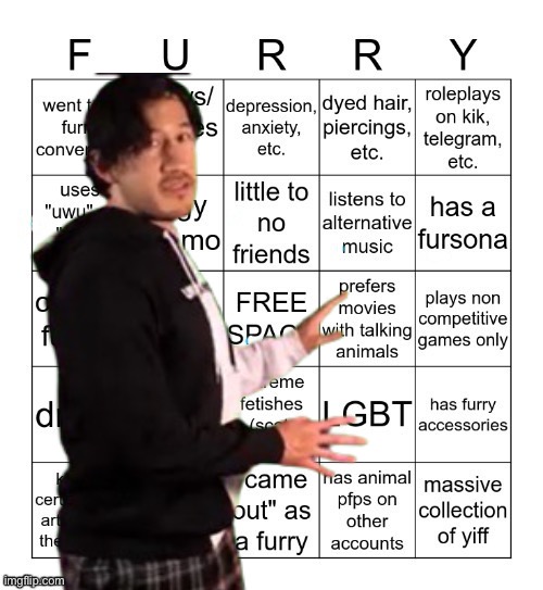 You don’t want to be like this | image tagged in furry bingo v2 | made w/ Imgflip meme maker