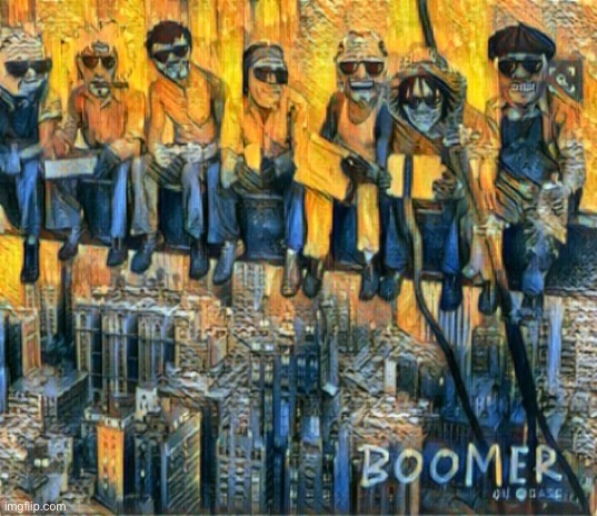 Boomers on Lunch Break | image tagged in crypto,nostalgia,new york city,memes,art | made w/ Imgflip meme maker