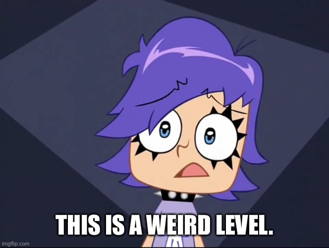 This is a weird level. | THIS IS A WEIRD LEVEL. | image tagged in yumi yoshimura this is a weird episode | made w/ Imgflip meme maker