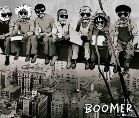 Iconic Boomers On Lunch Break | image tagged in crypto,nostalgia,new york city,memes | made w/ Imgflip meme maker