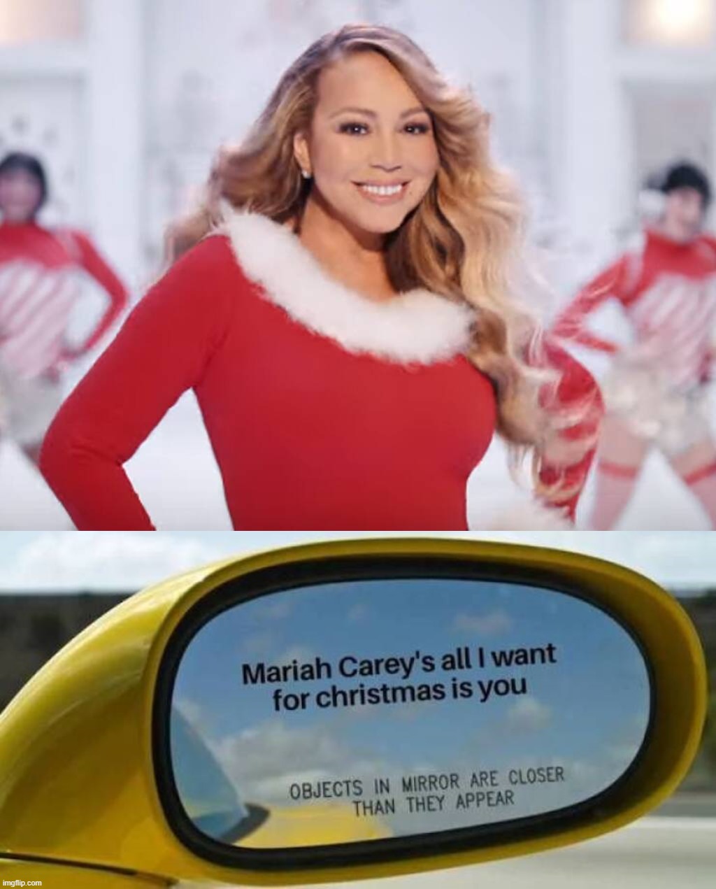 Sick of her songs | image tagged in mariah carey all i want for christmas is you | made w/ Imgflip meme maker