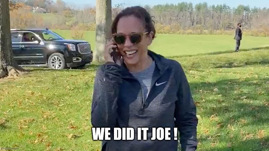 Kamala to Joe | WE DID IT JOE ! | image tagged in kamala to joe | made w/ Imgflip meme maker