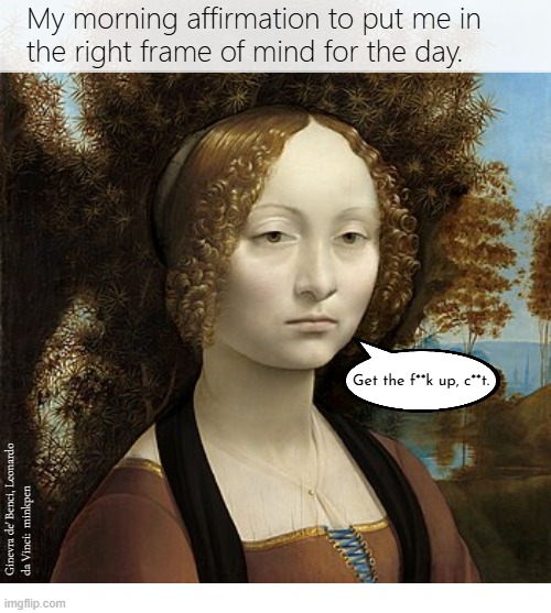 Indeed | image tagged in artmemes,art memes,renaissance,affirmation,cynic,bpd | made w/ Imgflip meme maker